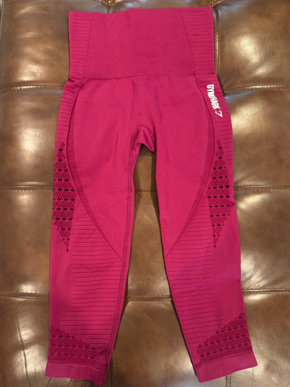 Gymshark Seamless High-Waist Cropped tights - Raspberry Pink